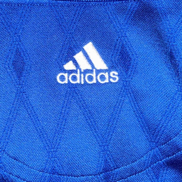 Vintage Adidas Climacool Golf Polo Shirt Blue Diamond Pattern Men’s L | Y2K 2008 - Picture 7 of 11